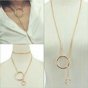 New Versatile Gold Hoops Chain Necklace